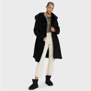 UGG VANESA TOSCANA SHEARLING COAT Black color
